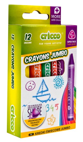 KREDKI CRICCO ŚWIECOWE JUMBO KPL.12-KOL.
