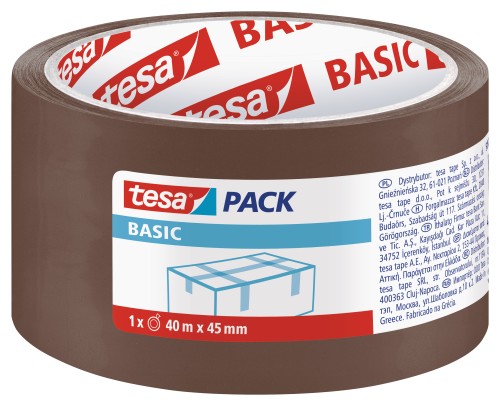 TAŚMA PAKOWA TESA BASIC 40MX45MM BRĄZOWA