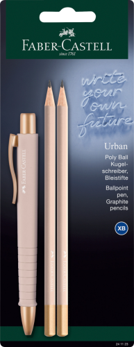 DŁUGOPIS POLY BALL URBAN + 2 OŁÓWKI PALEROSE BLISTER FABER-CASTELL