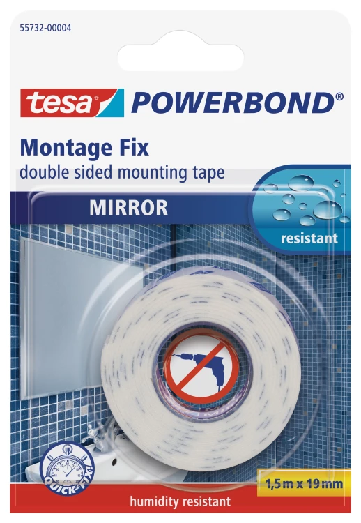 TAŚMA TESA POWERBOND MIRROR1,5m x19mm BIAŁA