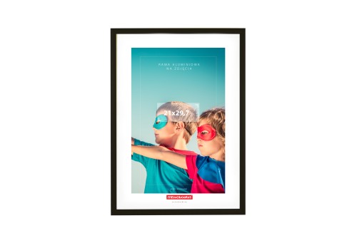 RAMKA NA ZDJĘCIA 500x400mm W RAMIE ALUMINIOWEJ CZARNEJ MEMOBOARDS