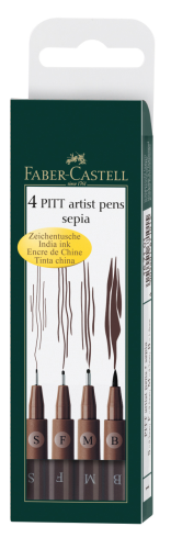 PITT ARTIST PEN SEPIA175 ETUI 4 SZT.FABER-CASTELL