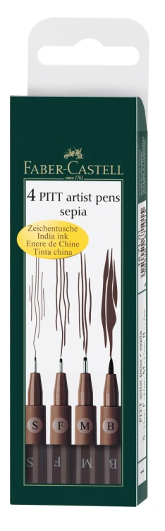 PITT ARTIST PEN SEPIA175 ETUI 4 SZT.FABER-CASTELL