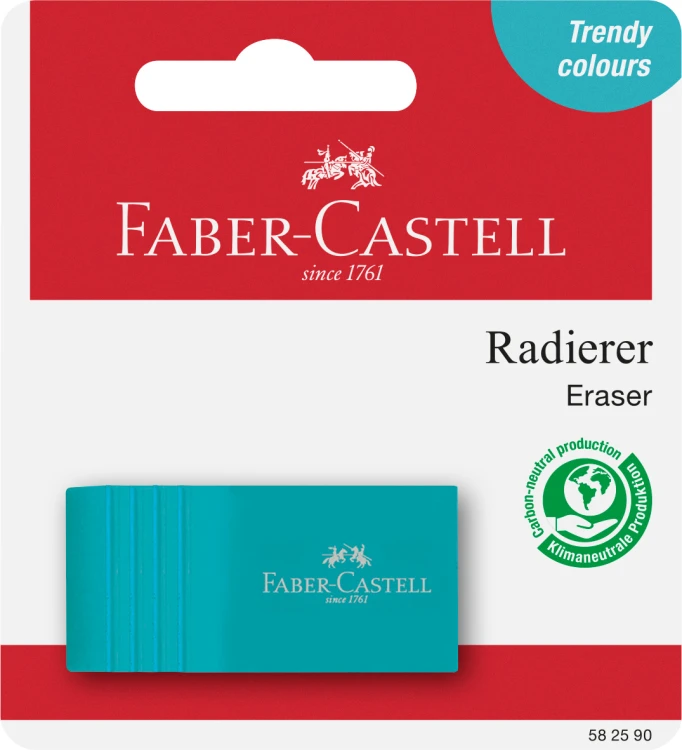 GUMKA PVC-FREE BICOLOR KOL. TREND 1 SZT.BLISTER FABER-CASTELL