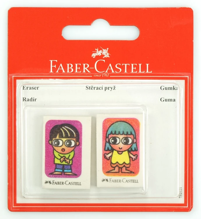 GUMKA FANCY FRIENDS 2 SZT. BLISTER RÓŻNE MOTYWY FABER-CASTELL