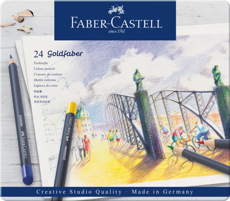 KREDKI GOLDFABER 24 KOL. OPAK. METALOWE FABER-CASTELL