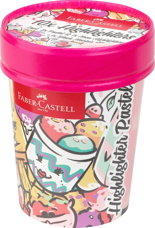 ZESTAW ZAKREŚLACZY 1546 ICE CREAM CUP PASTELOWE 10 SZT. FABER-CASTELL