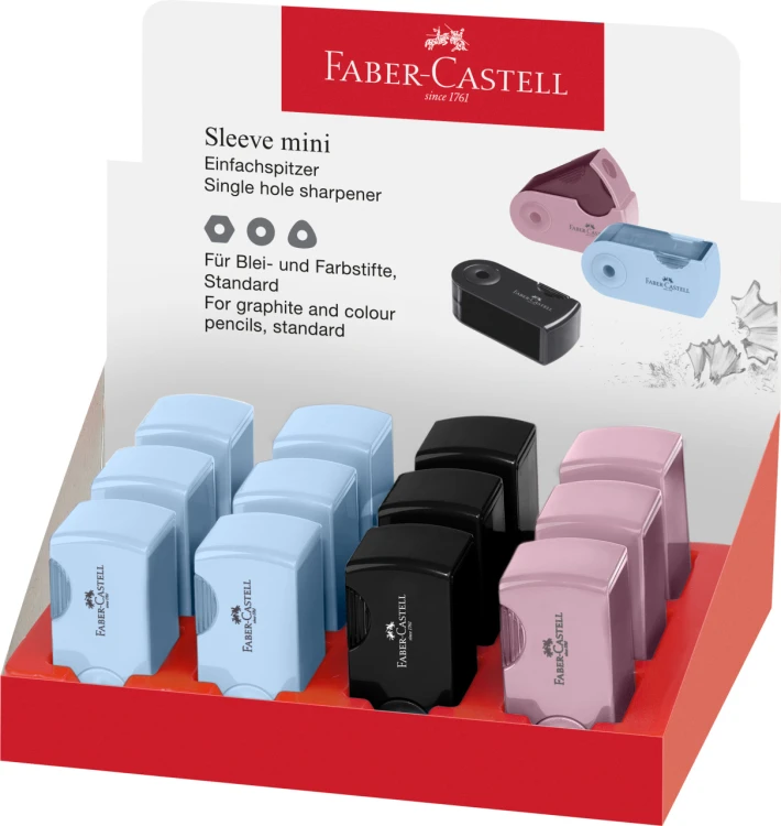 TEMPERÓWKA SLEEVE MINI MIX KOL. (CZARNY,NIEBIESKI, RÓŻOWY) FABER-CASTELL
