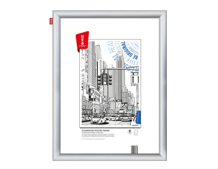 Ramka plakatowa MEMOBE, aluminiowa, (B2) 50x70 cm