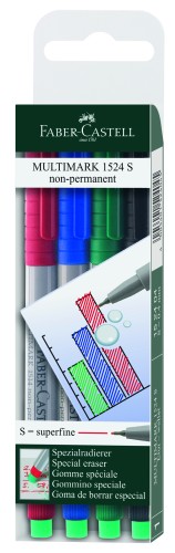 MULTIMARK OHP NIEPERMANENTNY S 4 KOL. W ETUI FABER-CASTELL
