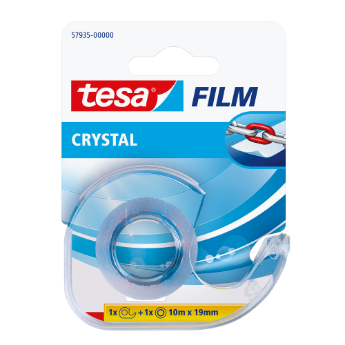 TAŚMA BIUROWA TESAFILM CRYSTAL 10M X19MM + DYSPENSER
