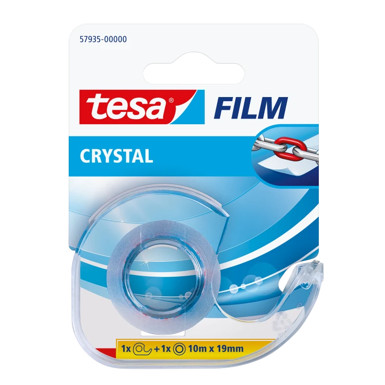 TAŚMA BIUROWA TESAFILM CRYSTAL 10M X19MM + DYSPENSER