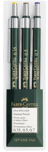 OŁÓWEK AUTOMATYCZNY TK-FINE 3 SZT. W ETUI PLASTIKOWYM (0,35: 0,5: 0,7MM ) FABER-CASTELL