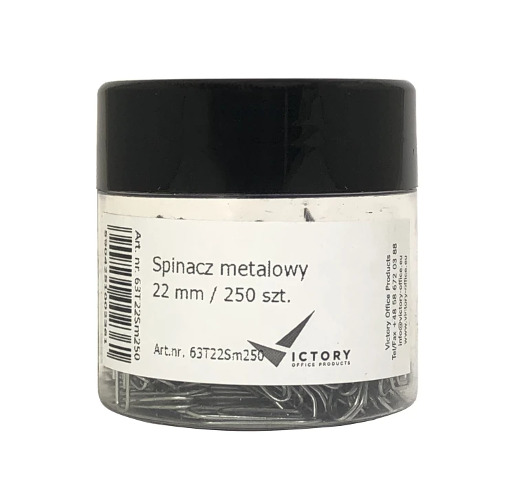 SPINACZ METALOWY TRÓJKĄTNY 22MM OPSM 250 SZT. VICTORY OFFICE