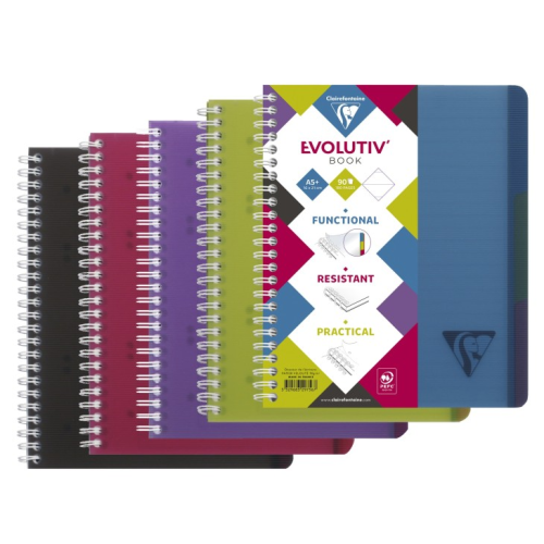 KOŁONOTATNIK LINICOLOR EVOLUTIV INTENSIVE W OKŁADCE Z PP, FORMAT A5+ (16X21 CM), W LINIE, 90 KARTEK, 3 PRZEKŁADKI, MIX K