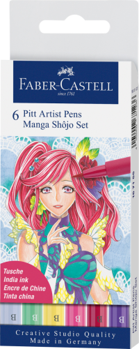 PITT ARTIST PEN MANGA ETUI 6 SZT. SHOJO FABER-CASTELL