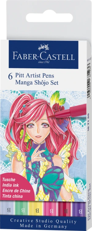 PITT ARTIST PEN MANGA ETUI 6 SZT. SHOJO FABER-CASTELL