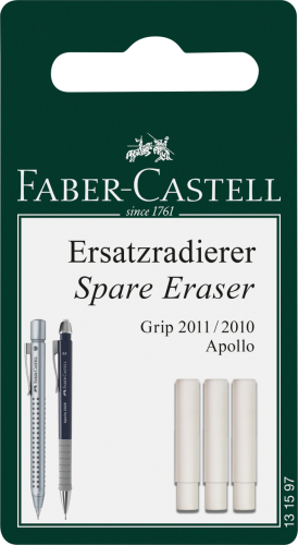 GUMKA ZAPASOWA DO OŁÓWKA GRIP 2011 3 SZT. BLISTER FABER-CASTELL