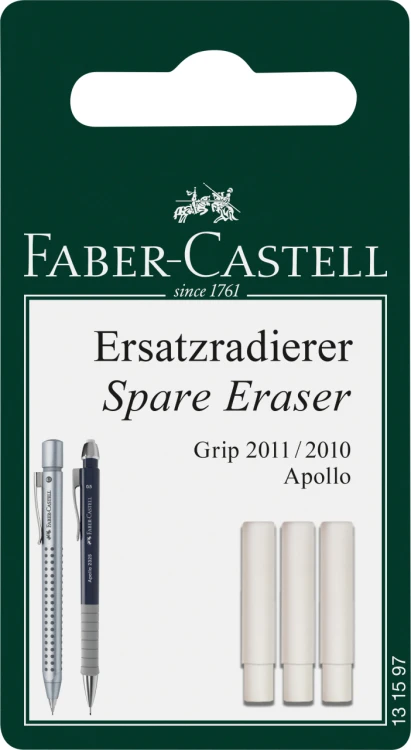 GUMKA ZAPASOWA DO OŁÓWKA GRIP 2011 3 SZT. BLISTER FABER-CASTELL