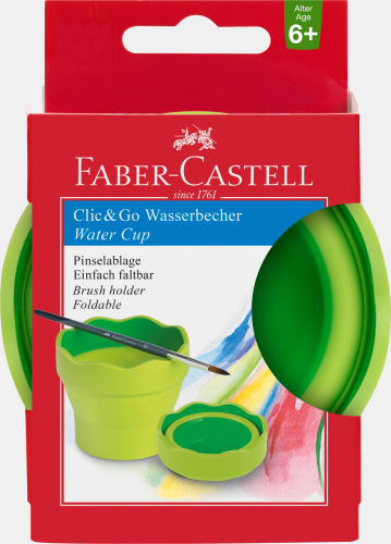 POJEMNIK NA WODĘ CLIC&GO JASNO-ZIELONYFABER-CASTELL