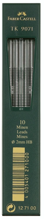 WKŁAD GRAFITOWY 9071 HB 2MM TB/10 FABER-CASTELL