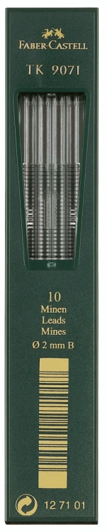 WKŁAD GRAFITOWY 9071 B 2MM TB/10 FABER-CASTELL