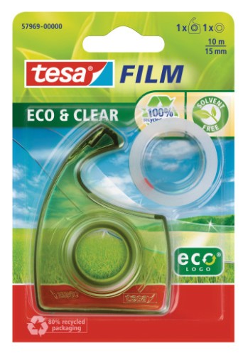TAŚMA BIUROWA TESAFILM ECO&CLEAR 33M X19MM + DYSPENSER EASY CUT