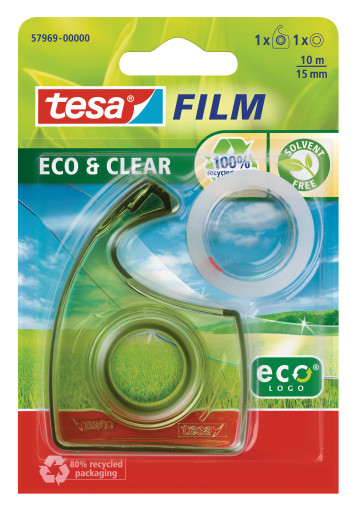 TAŚMA BIUROWA TESAFILM ECO&CLEAR 33M X19MM + DYSPENSER EASY CUT