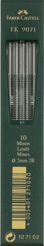 WKŁAD GRAFITOWY 9071 2B 2MM TB/10 FABER-CASTELL