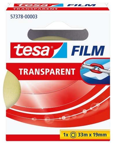 TAŚMA BIUROWA TESA TRANSPARENT 33m x  19mm KARTONIK