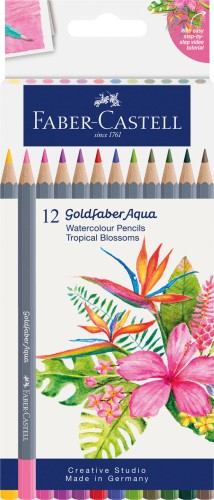 KREDKI AKWARELOWE GOLDFABER AQUA 12 KOL. OPAKOWANIE KARTONOWE FABER-CASTELL