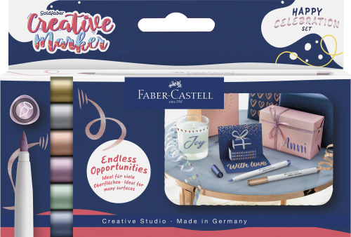 PISAK KREATYWNY GOLDFABER B ZESTAW 6 KOLHAPPY CELEBRATION FABER-CASTELL
