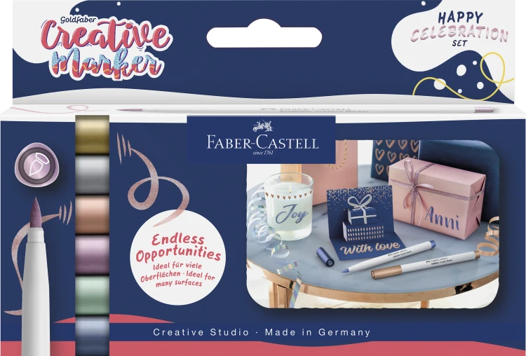 PISAK KREATYWNY GOLDFABER B ZESTAW 6 KOLHAPPY CELEBRATION FABER-CASTELL
