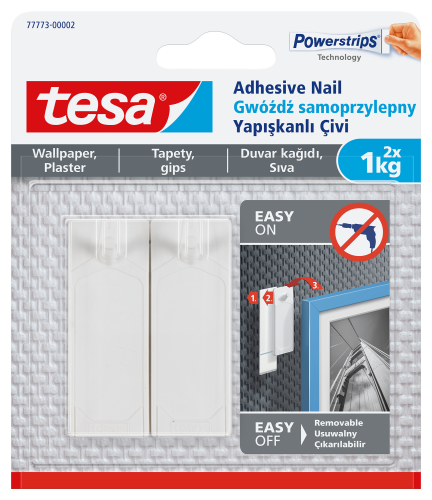 GWÓŹDŹ SAMOPRZYLEPNY DO TAPET TESA 1KG BIAŁY
