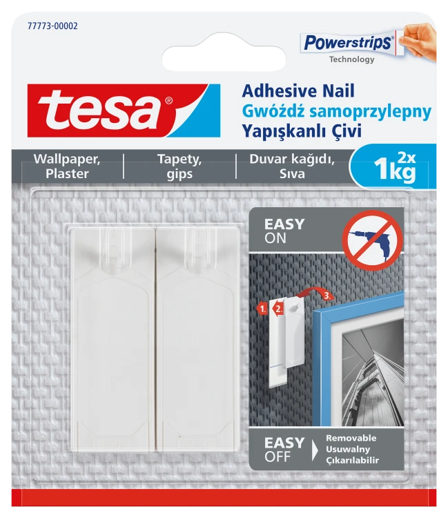 GWÓŹDŹ SAMOPRZYLEPNY DO TAPET TESA 1KG BIAŁY