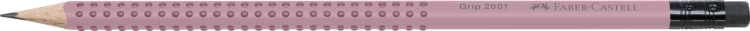 OŁÓWEK GRIP 2001 B Z GUMKĄ RÓŻOWY FABER-CASTELL