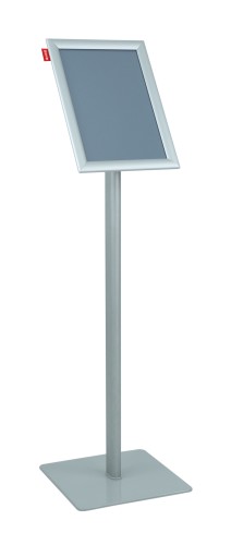 Stojak na ulotki MEMOBE, metalowy, z ramką aluminiową,(A4) 21x29,7 cm, h 100 cm