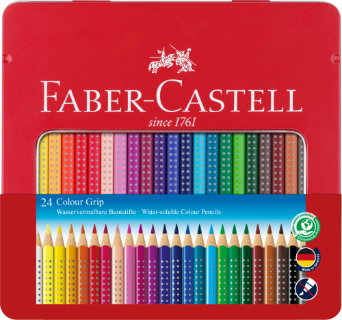 KREDKI GRIP 2001 24 KOL. OPAKOWANIE METALOWE FABER-CASTELL