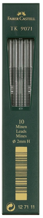 WKŁAD GRAFITOWY 9071 H 2MM TB/10 FABER-CASTELL