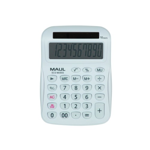 KALKULATOR BIURKOWY ECO MJ 555,10-POZYCYJNY, BIAŁY MAUL