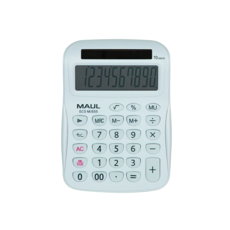 KALKULATOR BIURKOWY ECO MJ 555,10-POZYCYJNY, BIAŁY MAUL