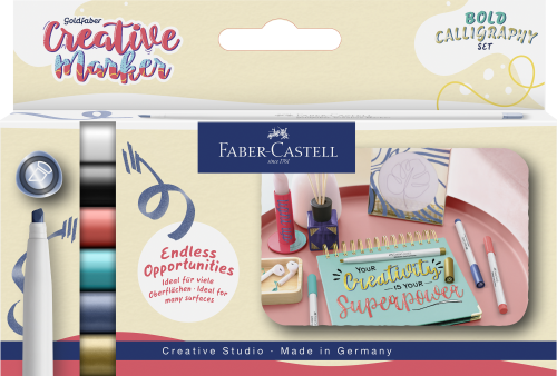 PISAK KREATYWNY GOLDFABER C ZESTAW 6 KOL. SOFT LETTERING FABER-CASTELL