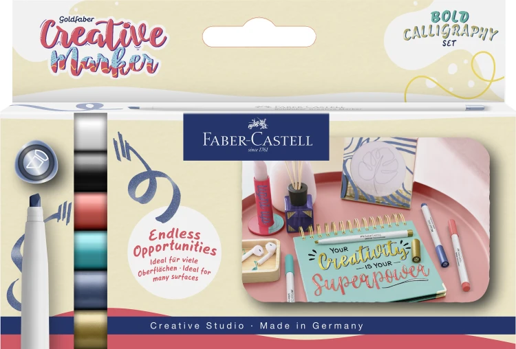 PISAK KREATYWNY GOLDFABER C ZESTAW 6 KOL. SOFT LETTERING FABER-CASTELL