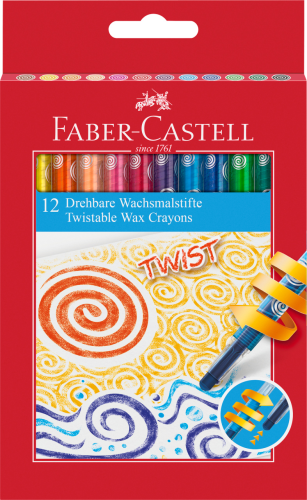 KREDKI WOSKOWE WYKRĘCANE 12 KOL. OPAK. KARTONOWE FABER-CASTELL