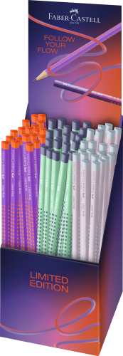 OŁÓWEK GRIP 2001 FLOW EDITION DISPLAY 3X24 KOL. (BUZZING BLUE, PUNCHY MELON, BLUSHING SKY) DISPLAY FABER-CASTELL