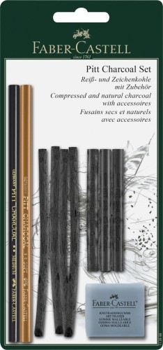 PITT MONOCHROME WĘGIEL W ZESTAWIE BC FABER-CASTELL
