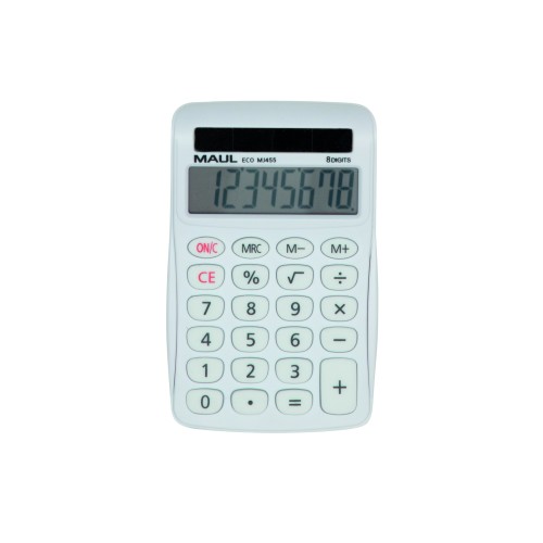 KALKULATOR BIURKOWY ECO MJ 455,8-POZYCYJNY, BIAŁY MAUL