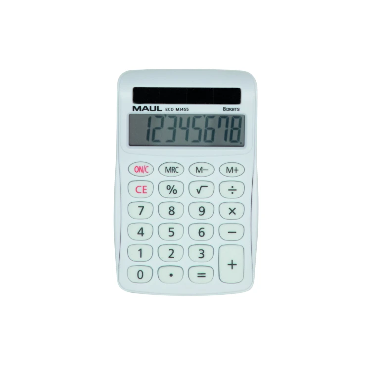 KALKULATOR BIURKOWY ECO MJ 455,8-POZYCYJNY, BIAŁY MAUL