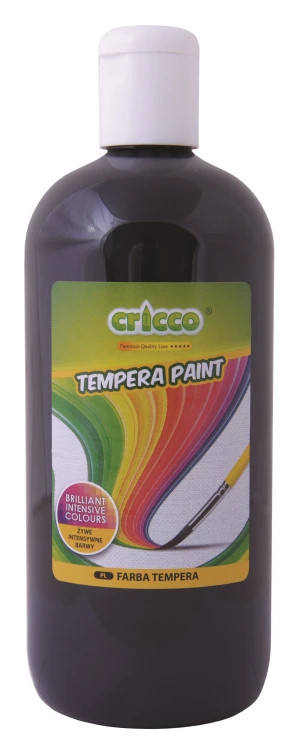 FARBA TEMPERA CRICCO 500ML CZARNA