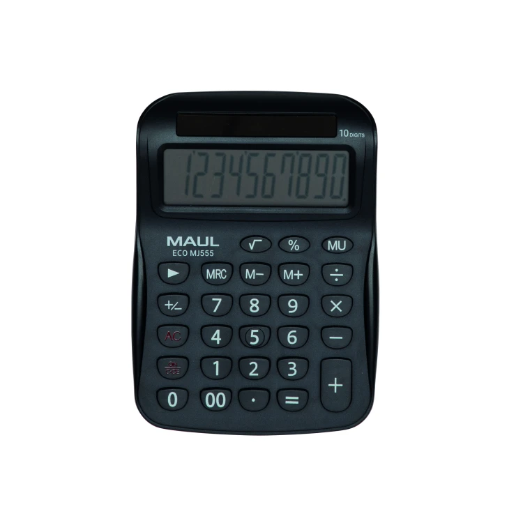 KALKULATOR BIURKOWY ECO MJ 555,10-POZYCYJNY, CZARNY MAUL